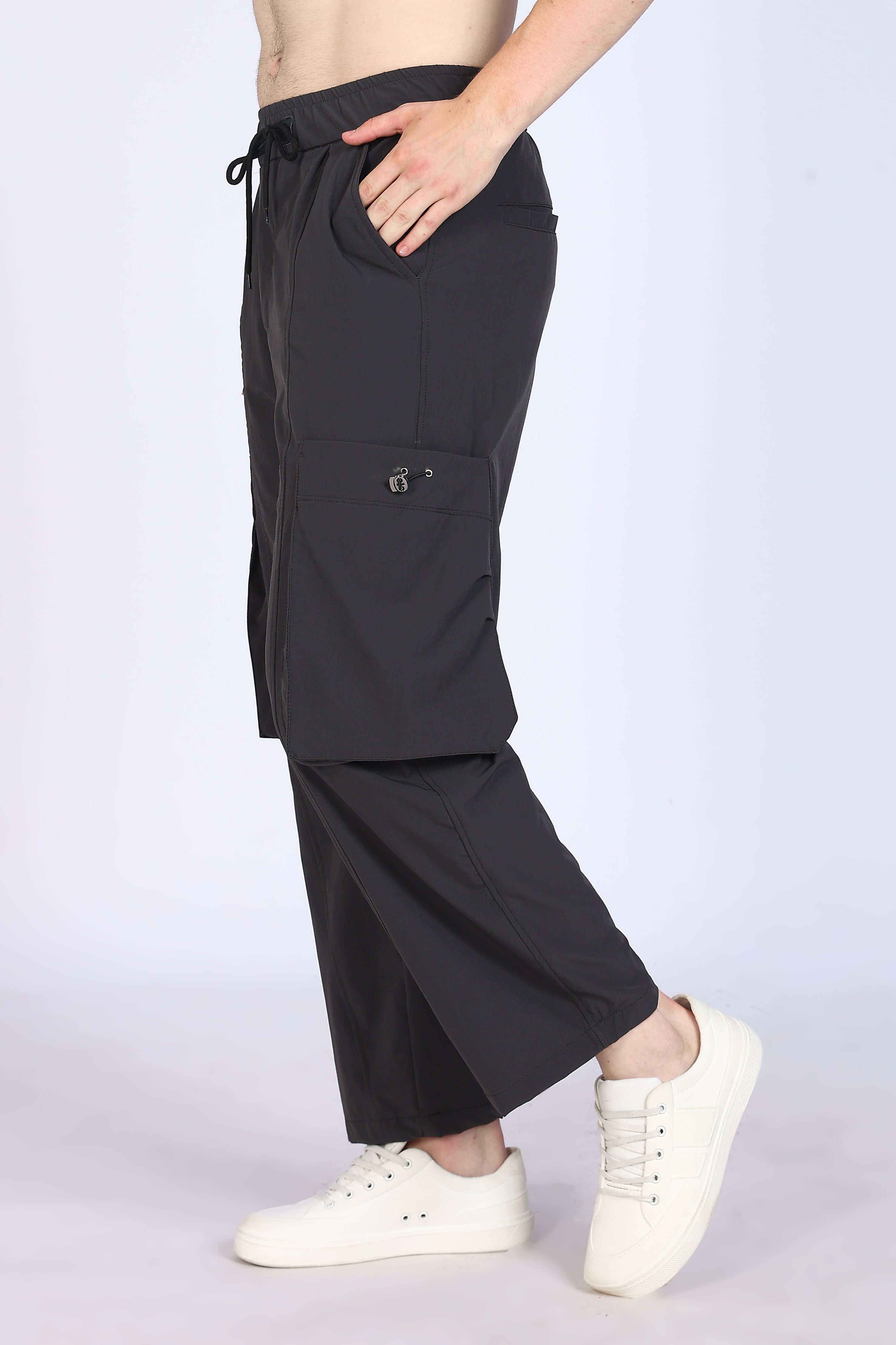 Regular Men's Cargo Dark Grey Trousers