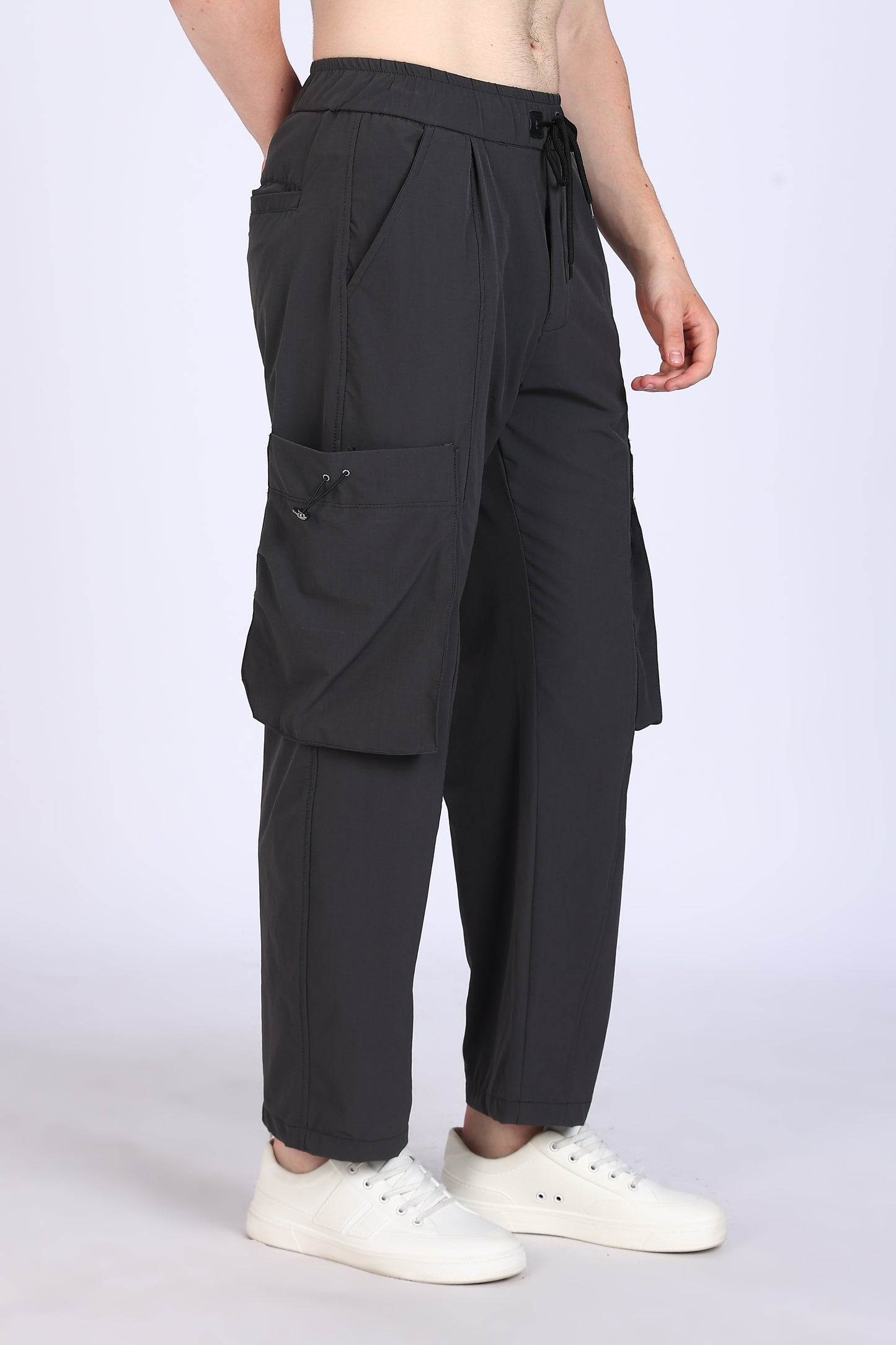 Regular Men's Cargo Dark Grey Trousers