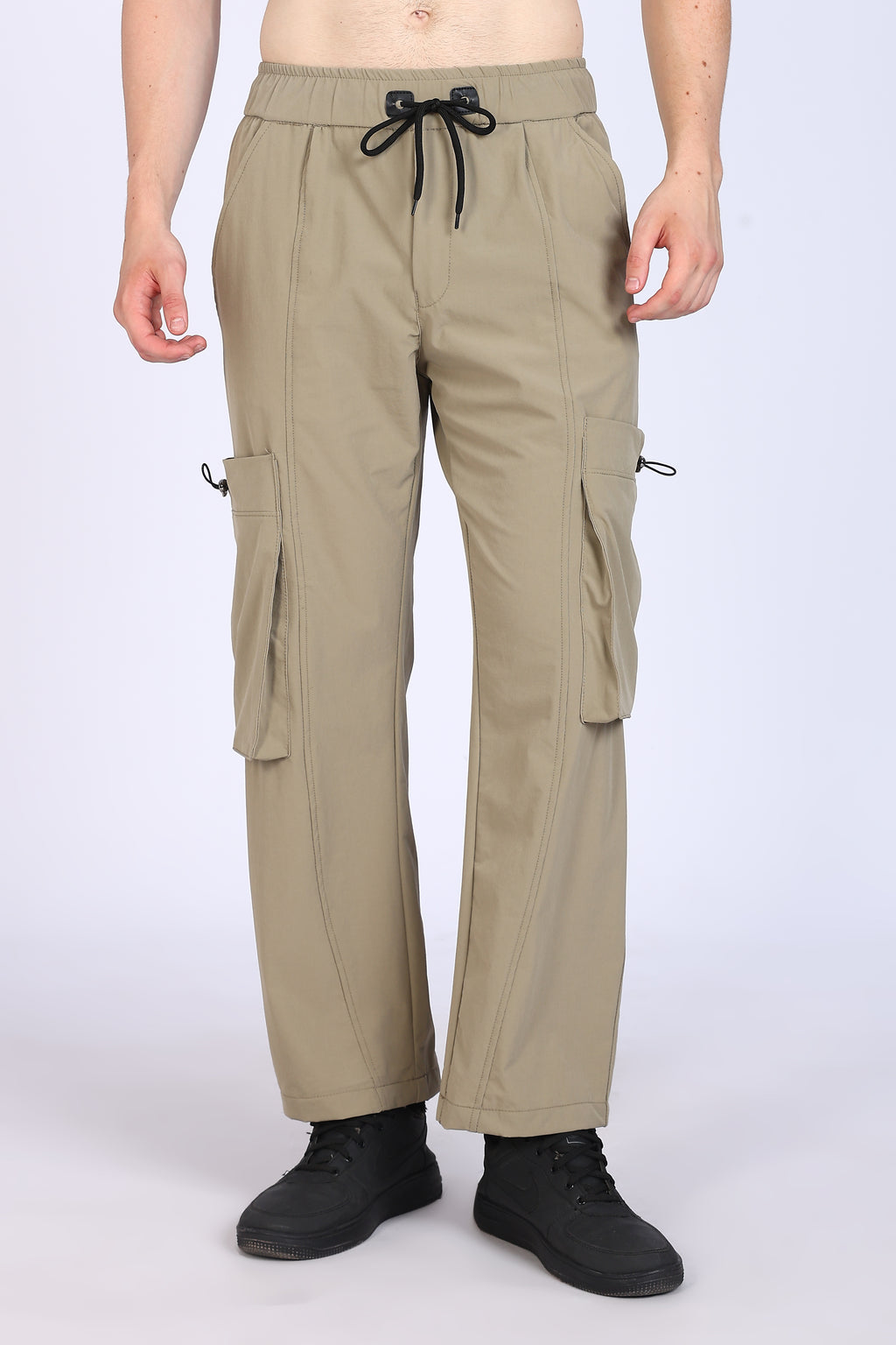 Regular Fit Men's Cargo Beige Trousers