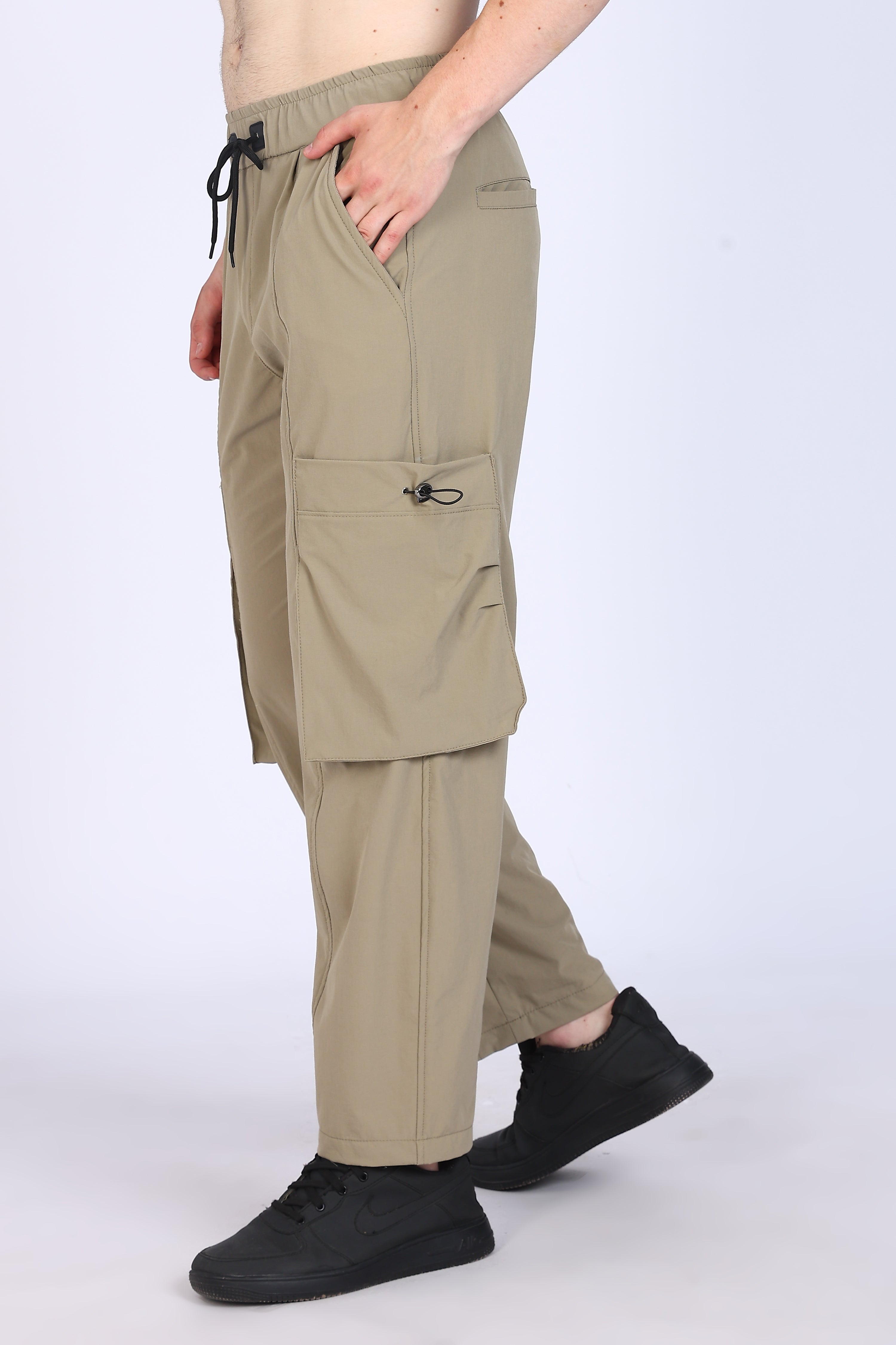 Regular Fit Men's Cargo Beige Trousers