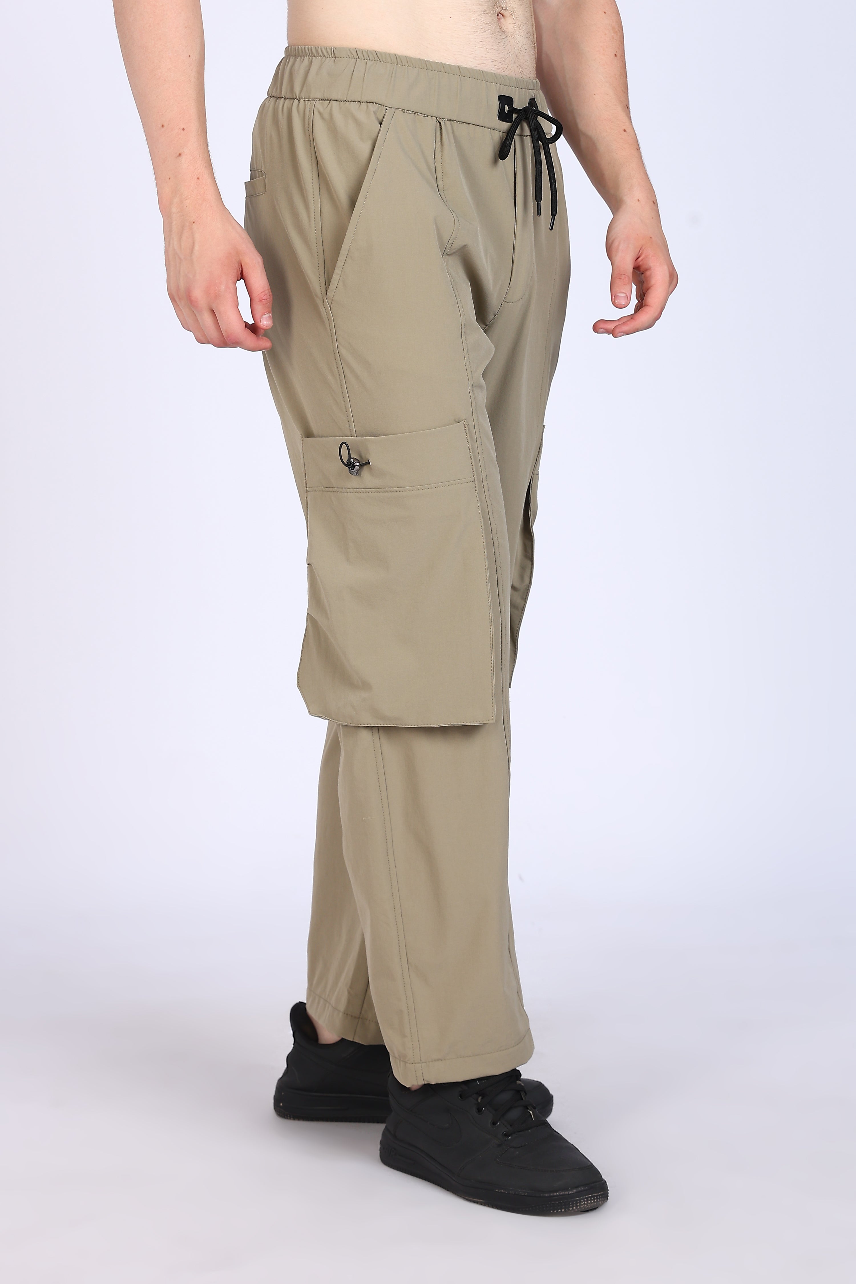 Regular Fit Men's Cargo Beige Trousers
