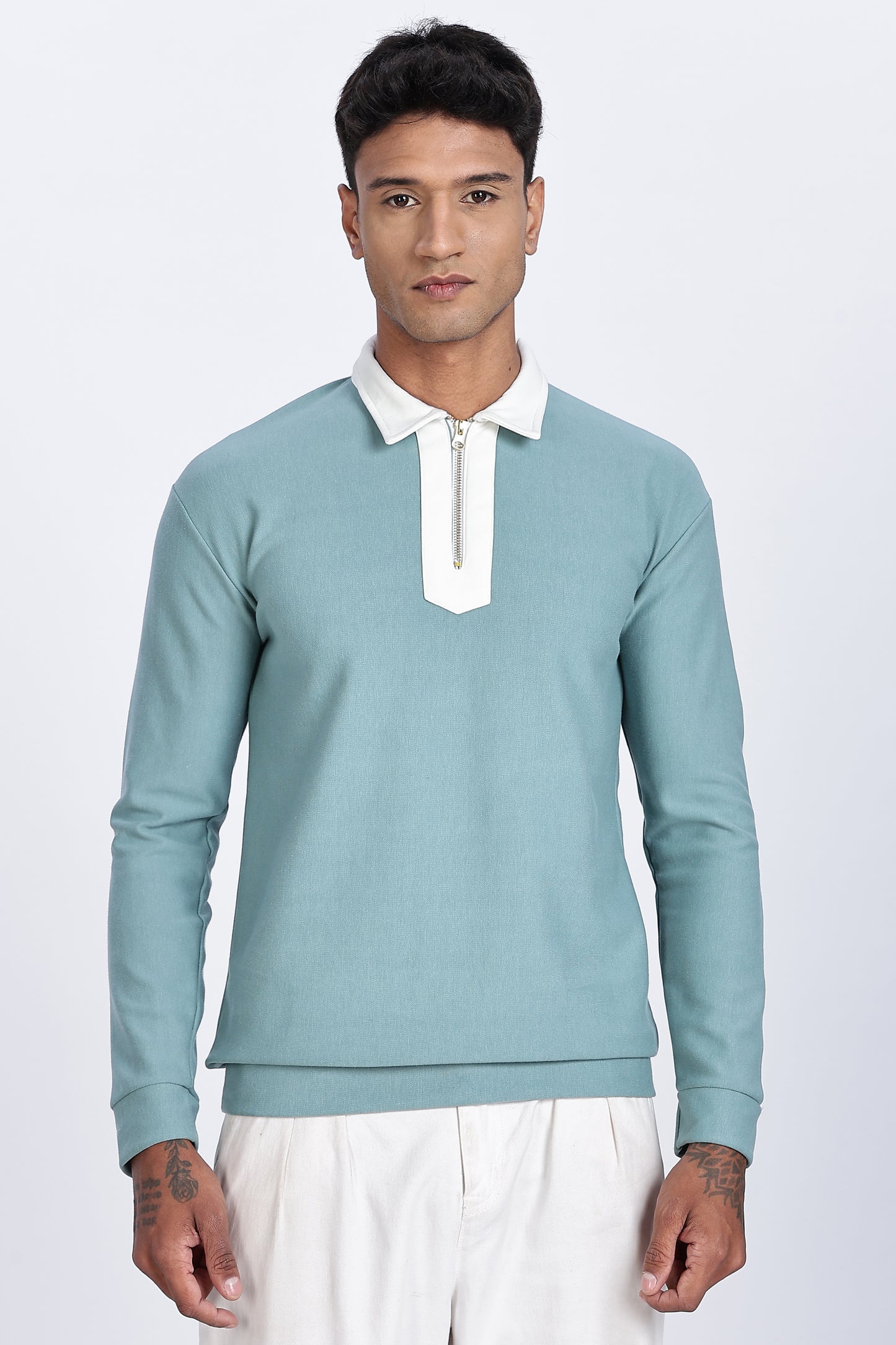 Aqua Crest Quarter-Zip