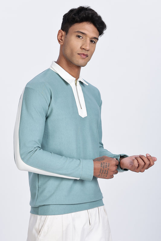 Aqua Crest Quarter-Zip