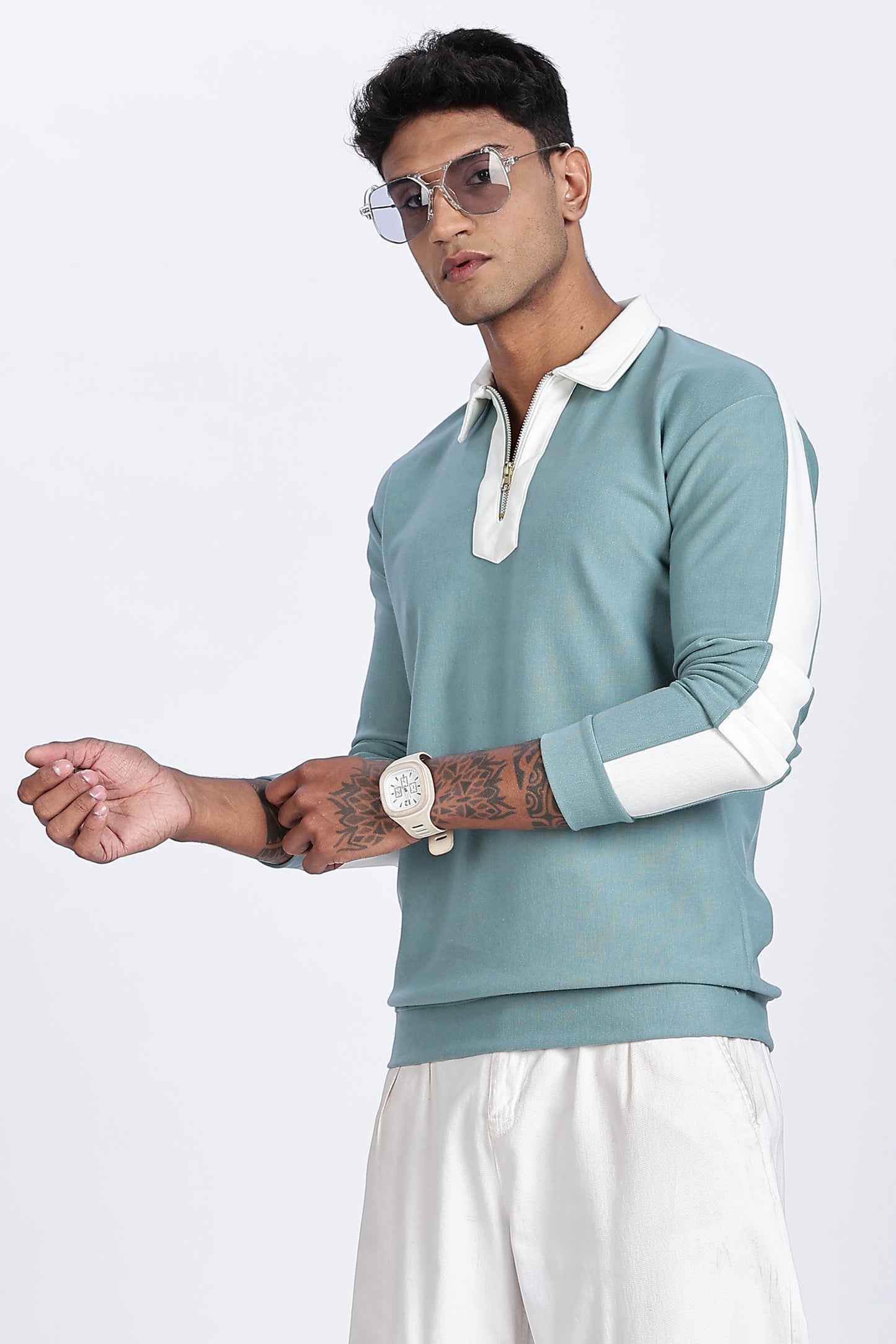 Aqua Crest Quarter-Zip
