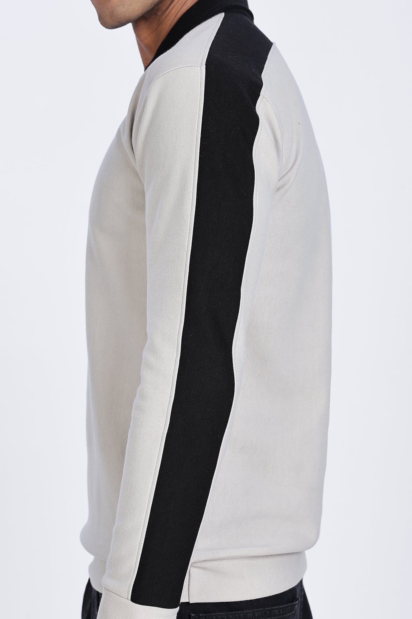 Ash Contrast Quarter-Zip