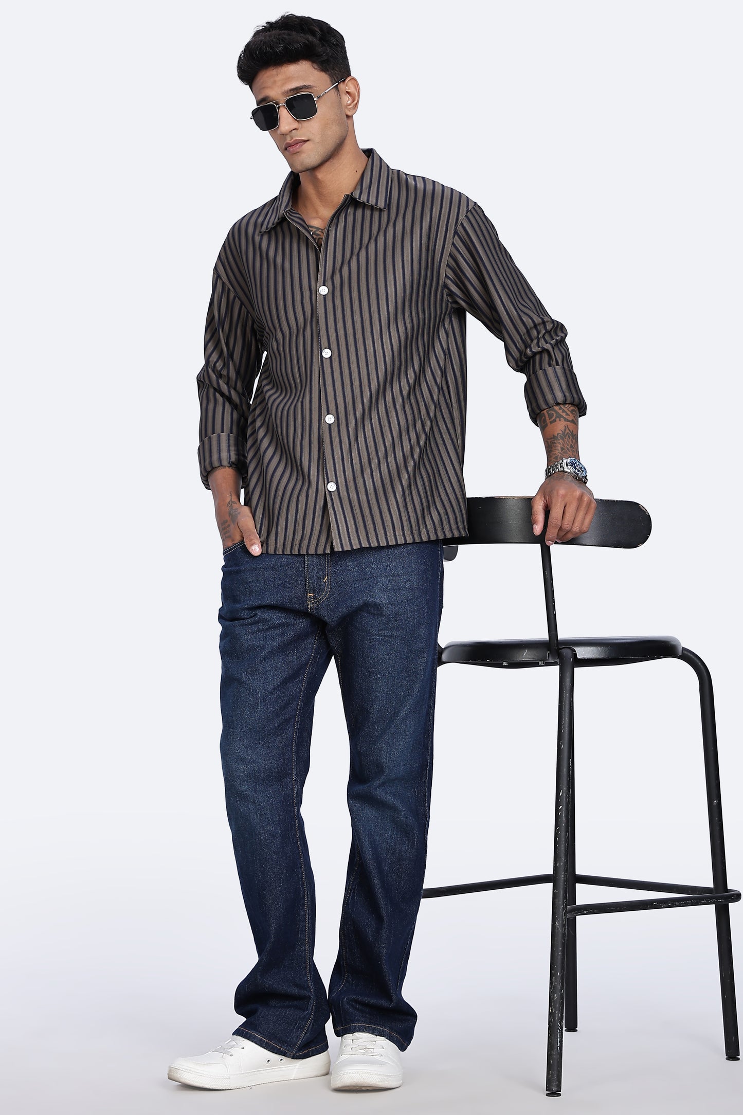 Charcoal Pinstripe Shirt