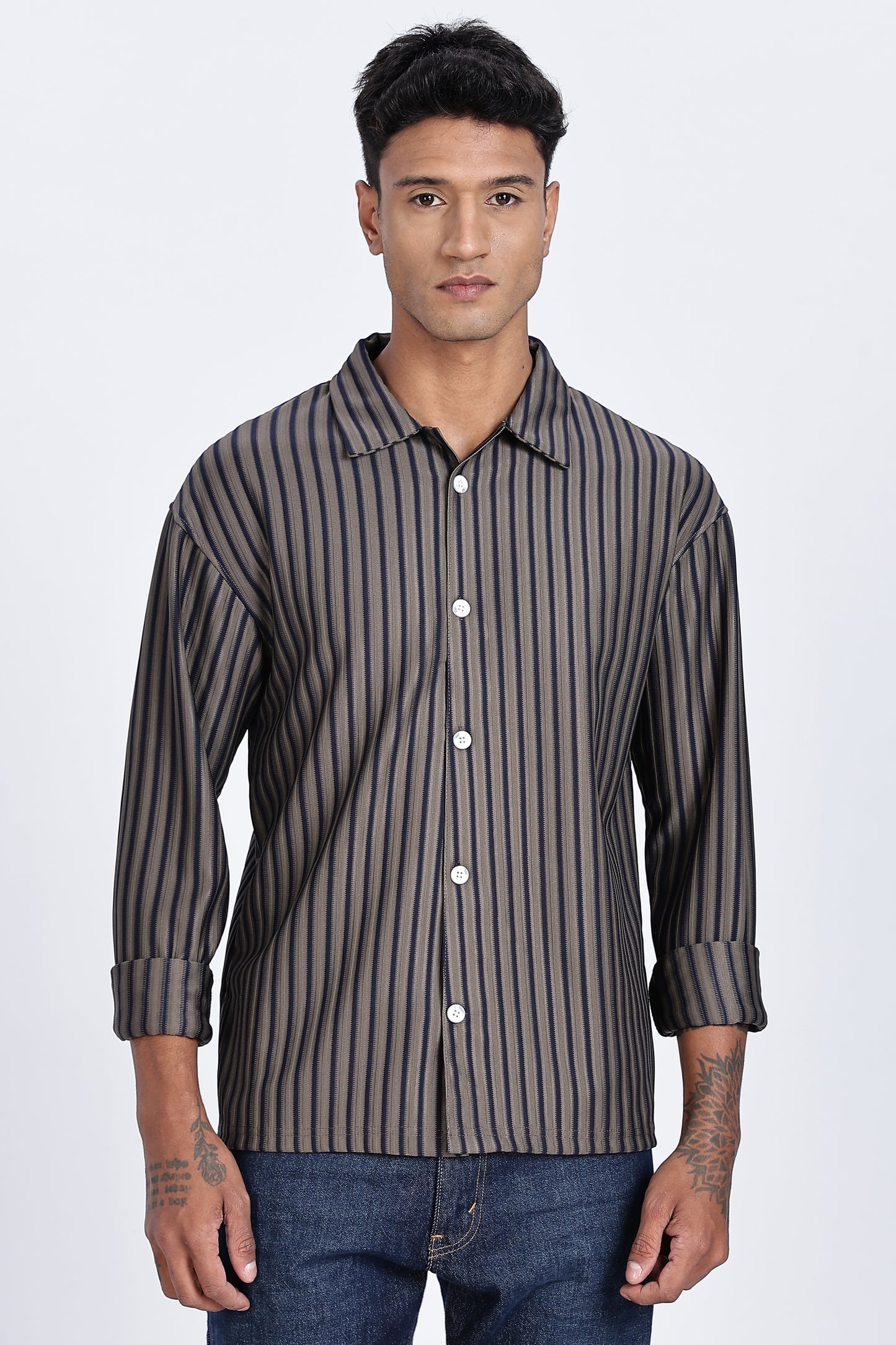 Charcoal Pinstripe Shirt