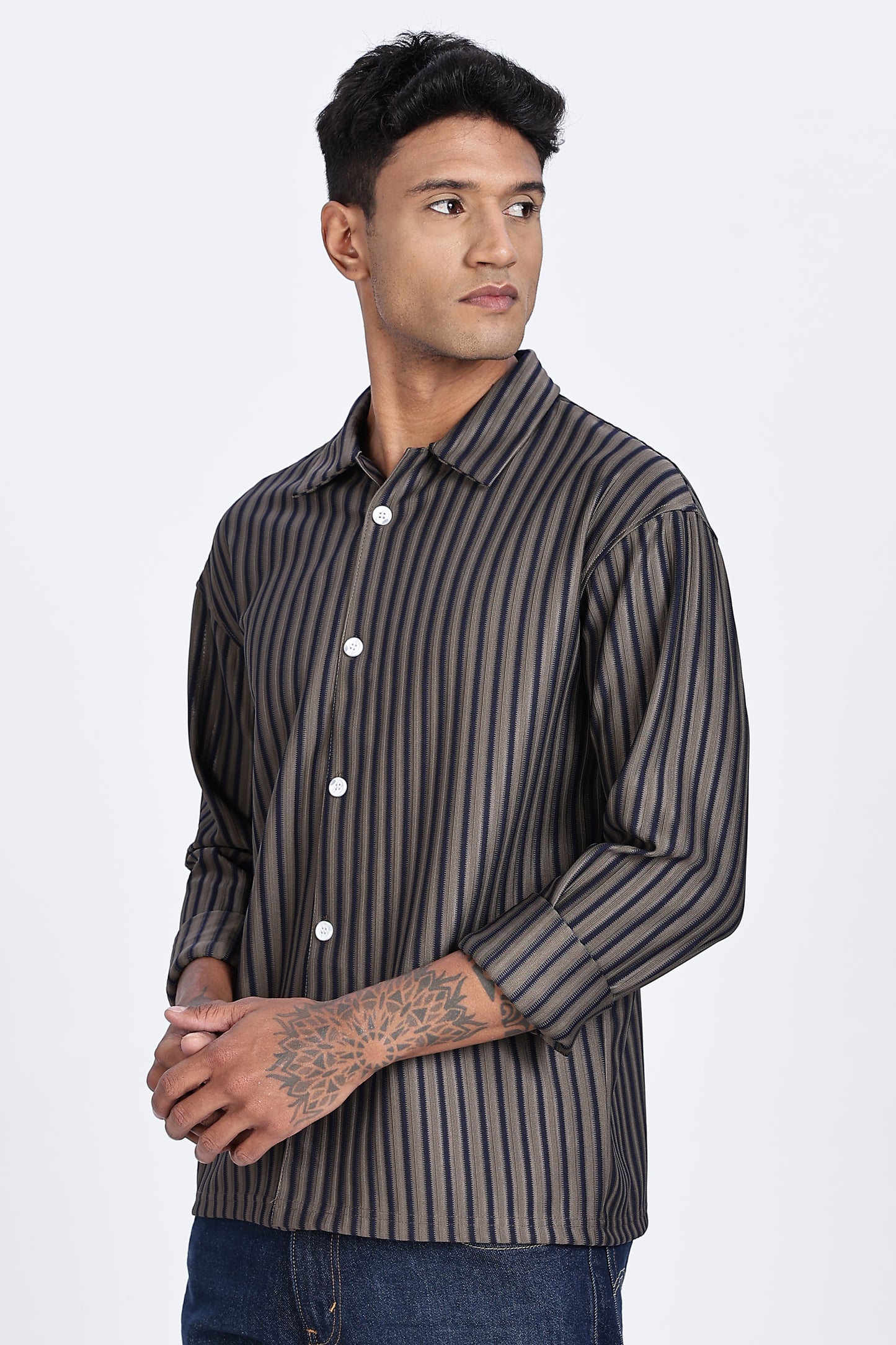 Charcoal Pinstripe Shirt