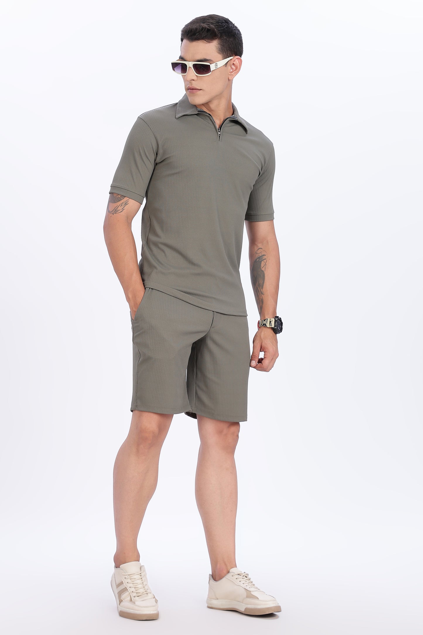 Mens zip polo Co-ord Set