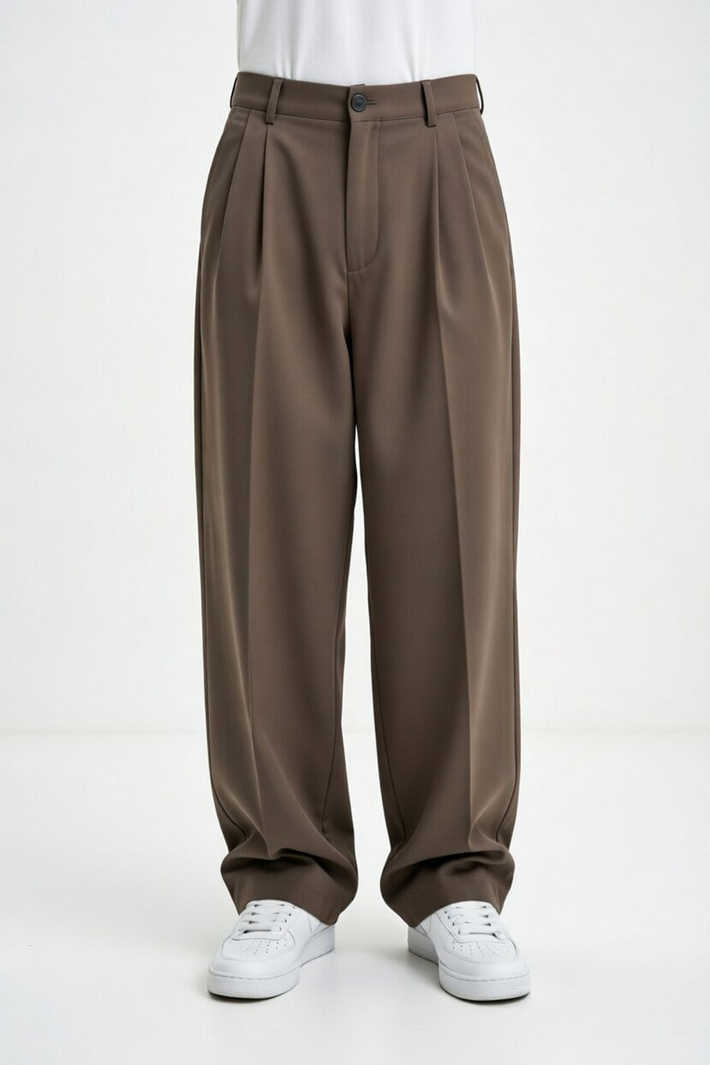 Korean Gen-Z Wide Pants – Mocha