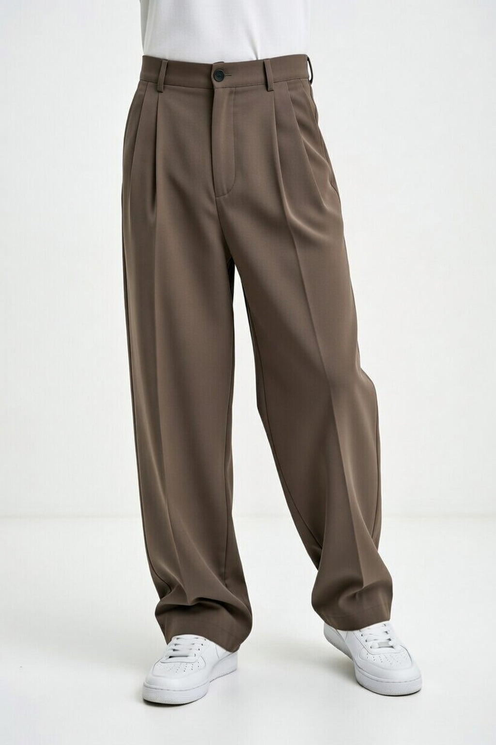 Korean Gen-Z Wide Pants – Mocha