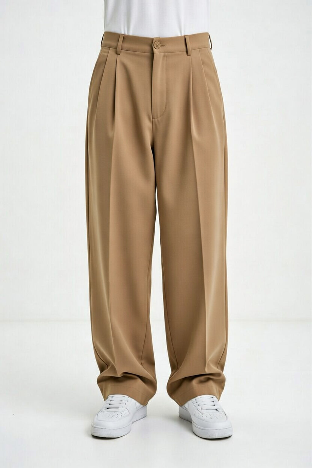 Korean Gen-Z Relaxed Fit Pants – Camel