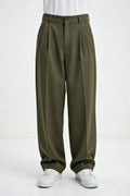 Korean Gen-Z Relaxed Fit Pants – Olive