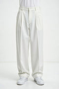 Seoul Wide-Leg Pleated Pants – Off White