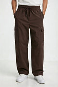 Dark Brown Relaxed Fit Cargo Pants