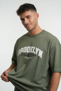 Brooklyn Varsity Tee Sage Olive