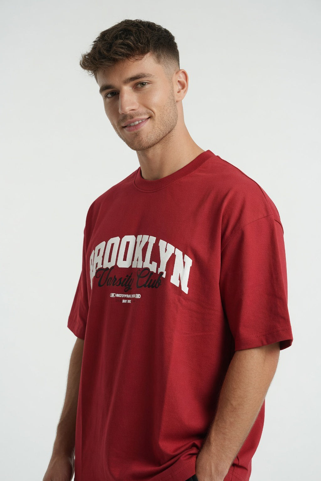 Brooklyn Varsity Tee Crimson Red