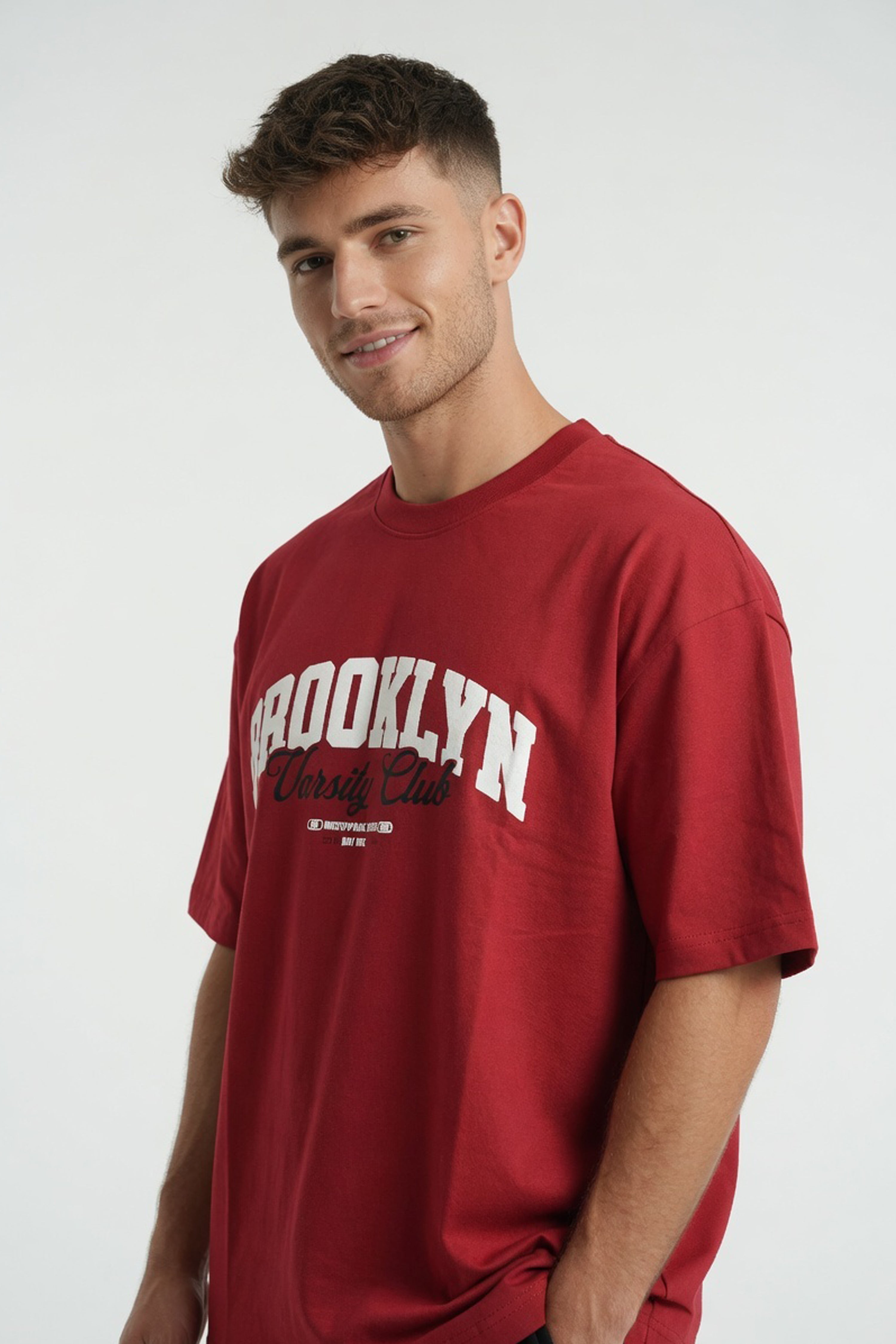 Brooklyn Varsity Tee Crimson Red