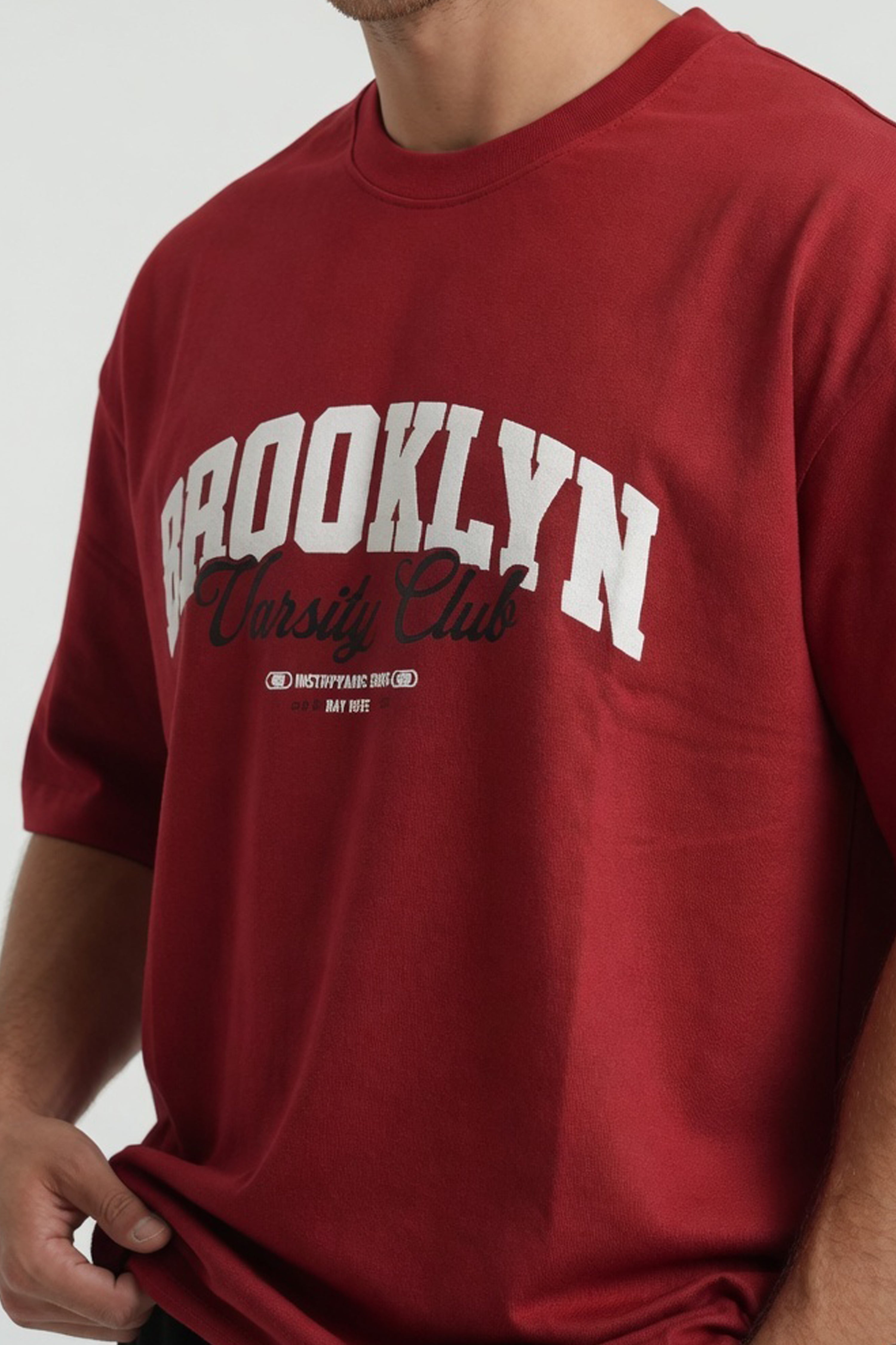 Brooklyn Varsity Tee Crimson Red