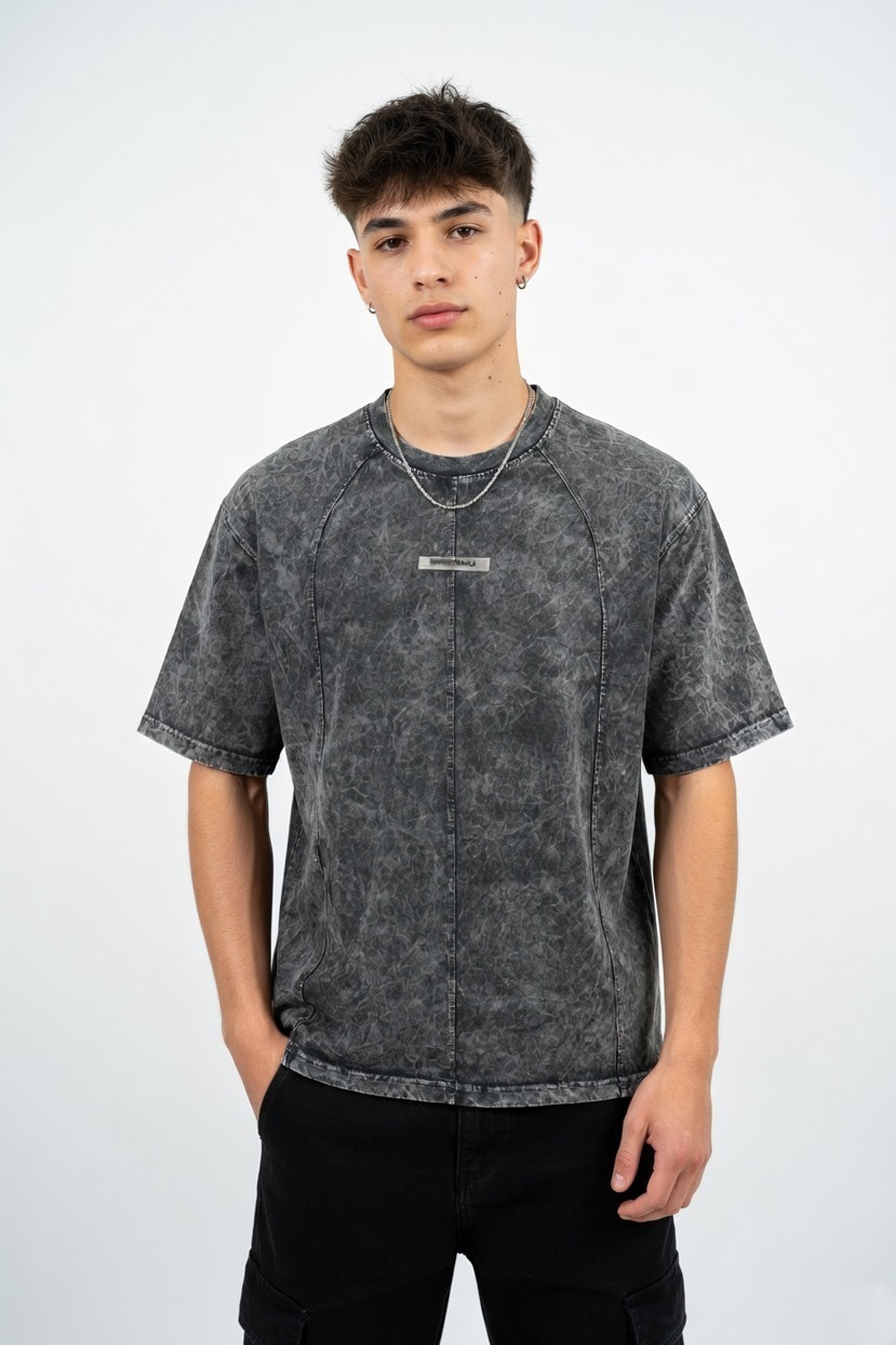 Acid-Washed Raglan Street Tess