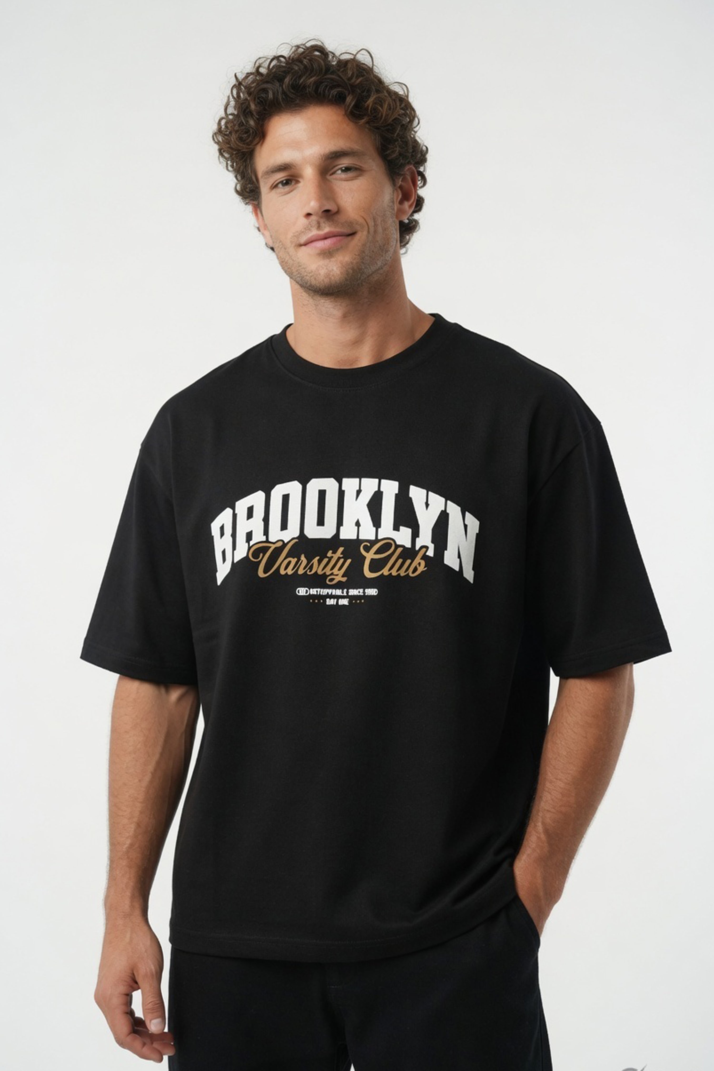 Brooklyn Varsity Tee Core Black