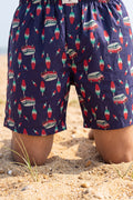 Navy Printed Boxers