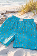 Blue Animal Print Boxers