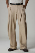 Volume Pleated Pants Beige