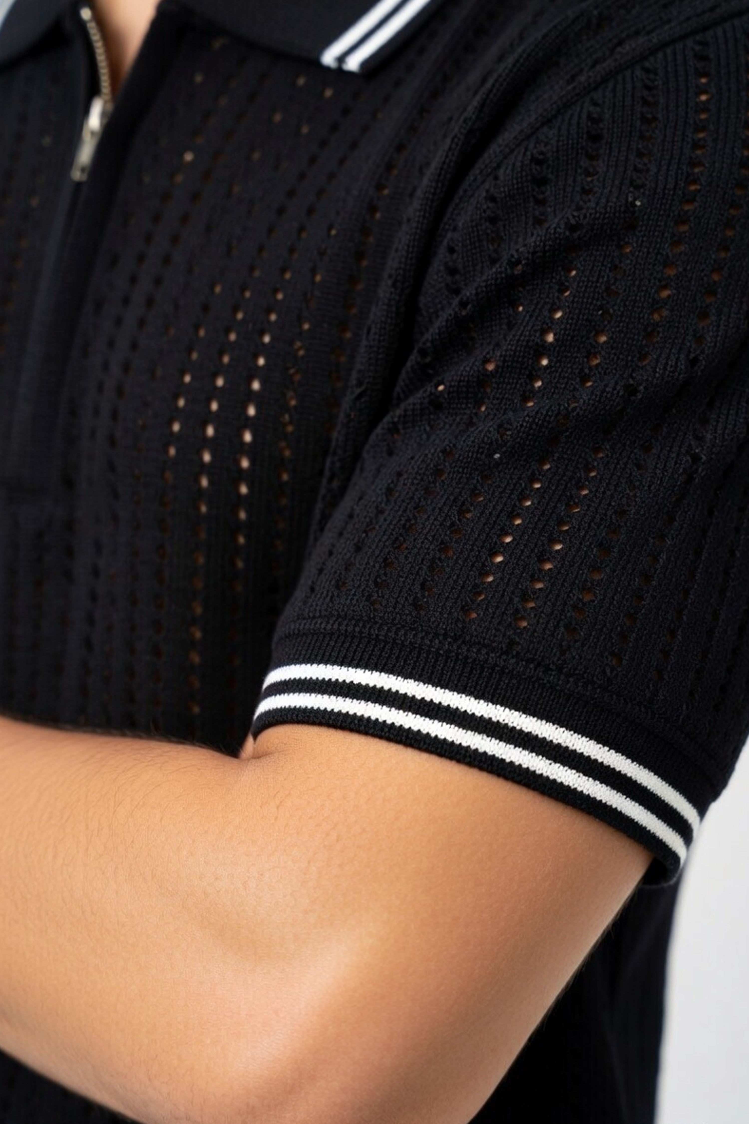 Midnight Knit Polo Tee