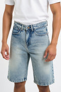 Ice Blue Denim Shorts