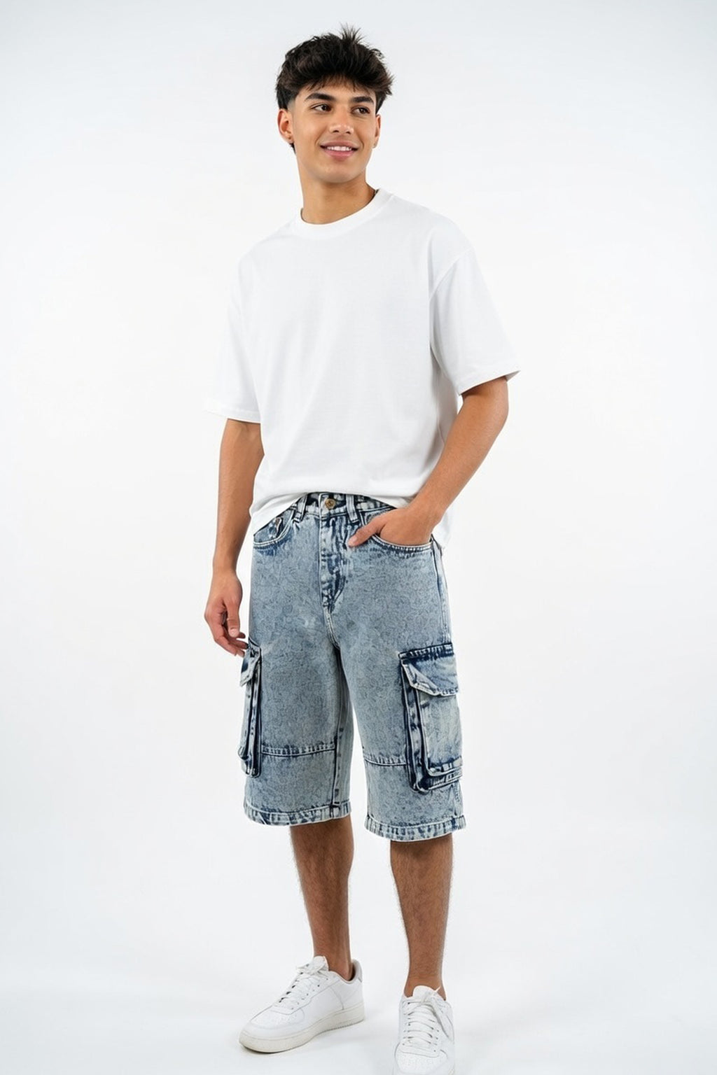 Urban 6 Pocket Denim Cargo Shorts