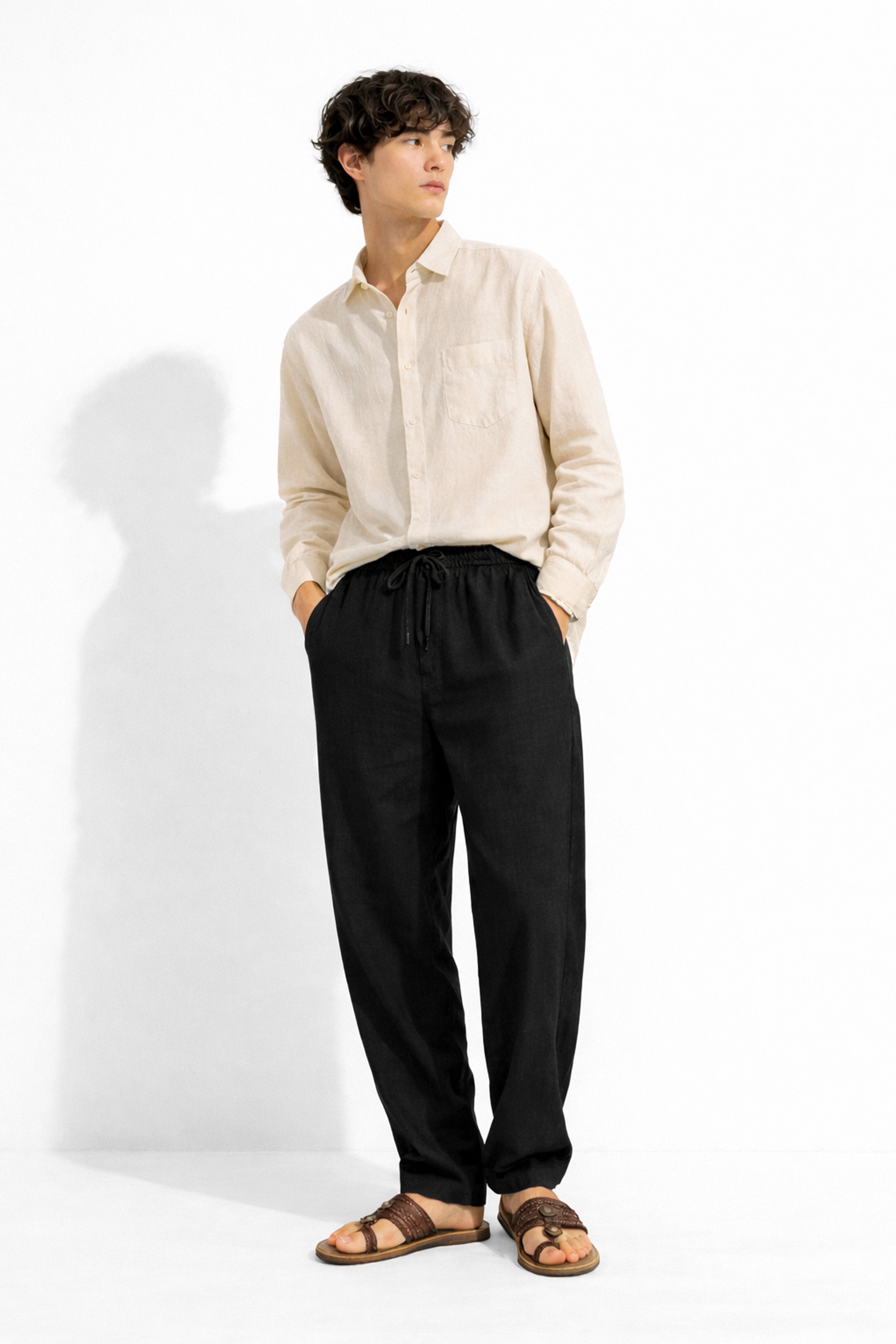 Premium Black Linen Summer Pants
