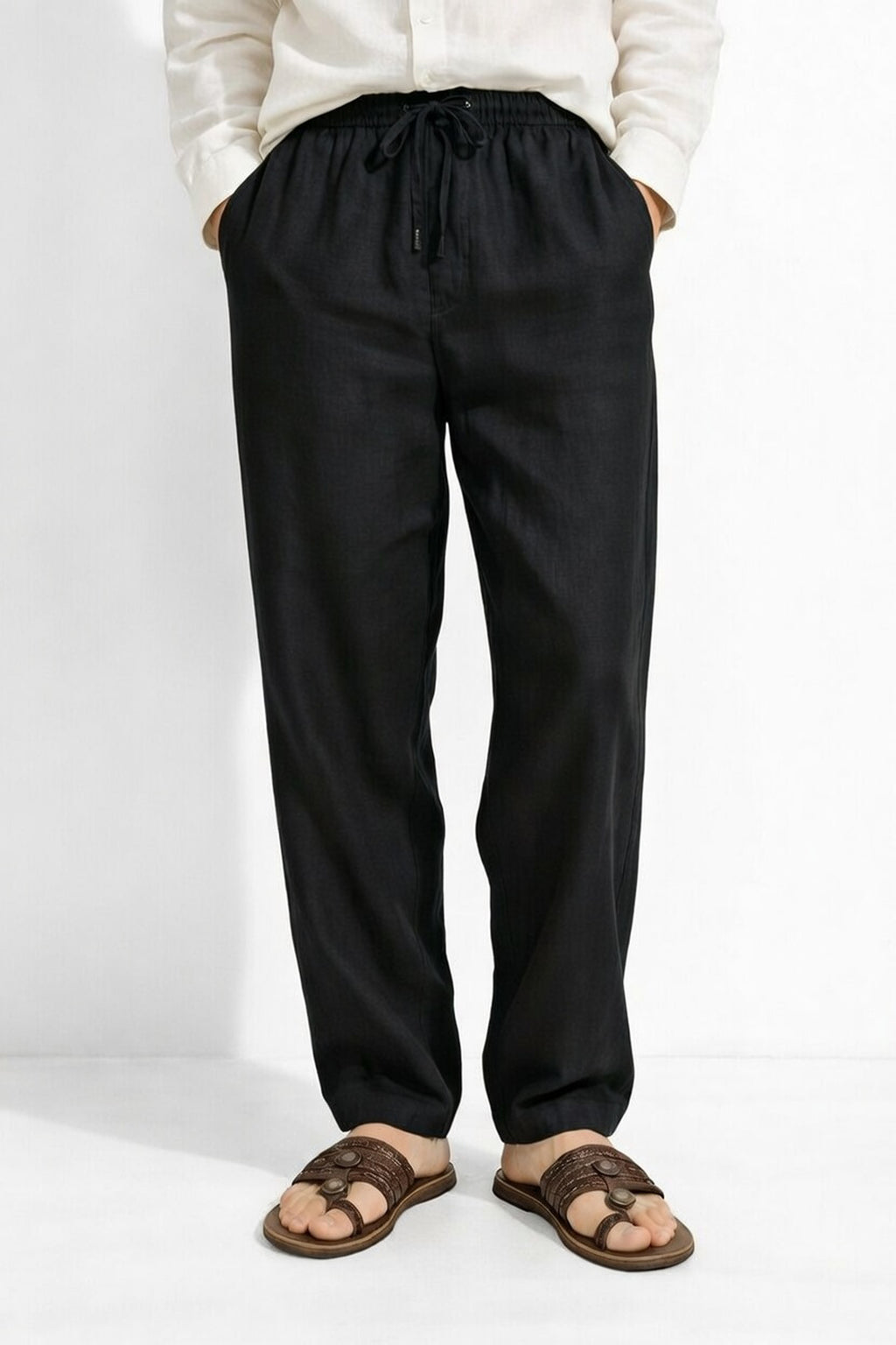 Premium Black Linen Summer Pants