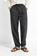 Deep Grey Linen Loose Fit