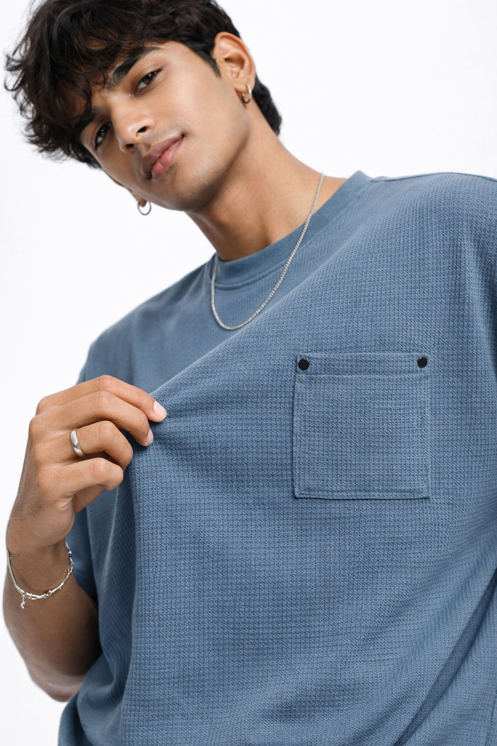 Blue Oversized Streetwear Tee