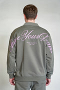 Collared Sweatshirt Polo Style Relaxed Fit