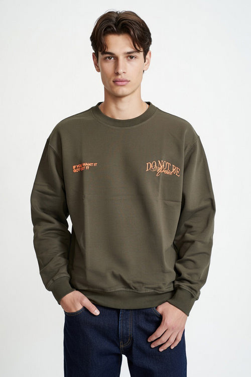 Brown Fearless Graphic Sweatshirt
