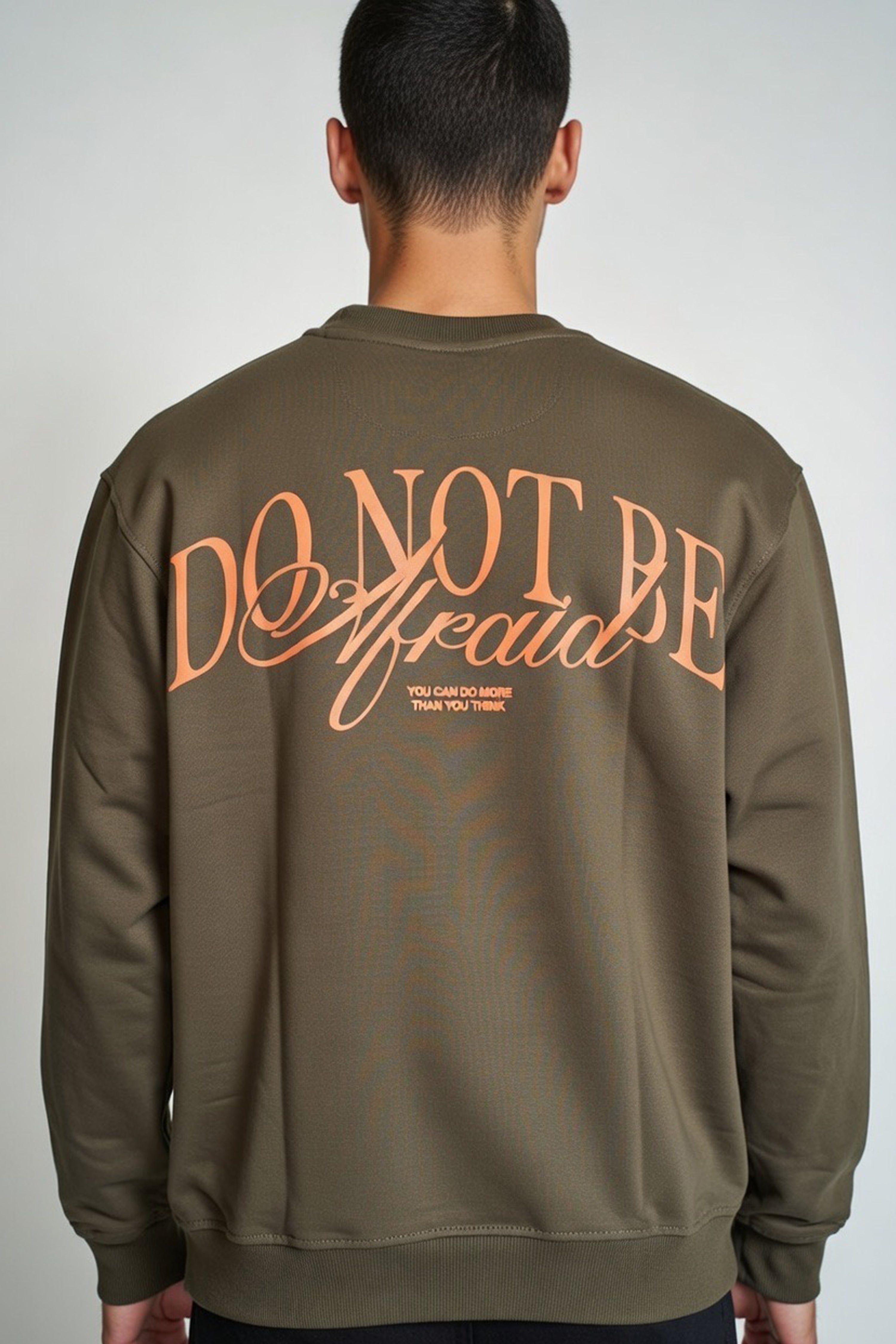 Brown Fearless Graphic Sweatshirt