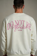 Cream Statement Oversized Crewneck