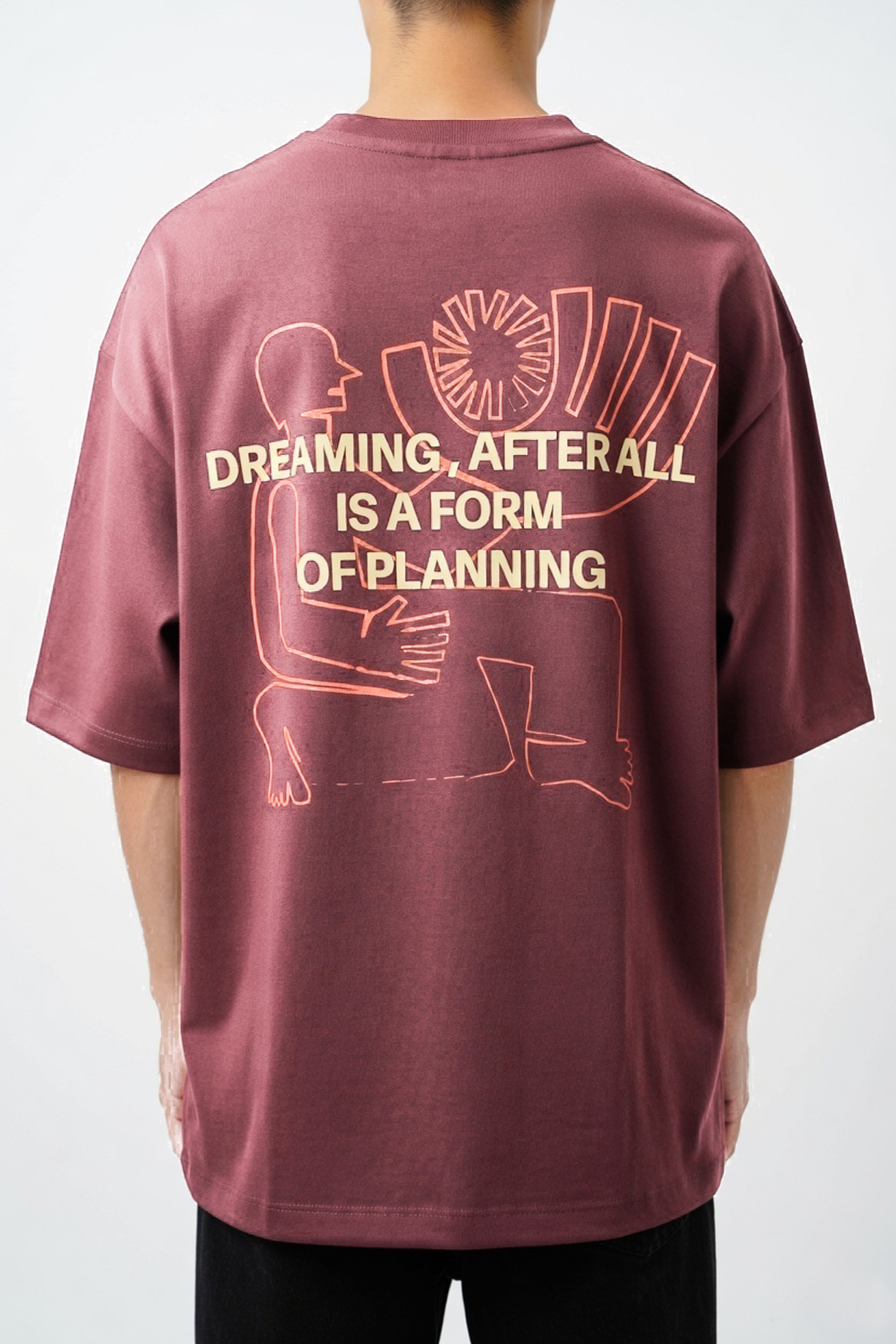 Dreaming Is Planning Oversized Graphic Tee
