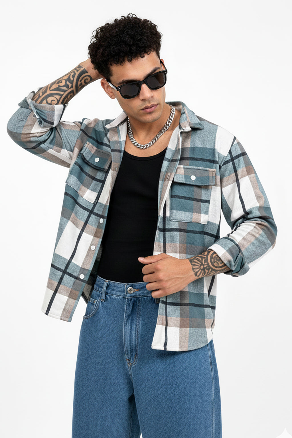 MEN’S PLAID SHACKET SHIRT – CASUAL WINTER WEAR