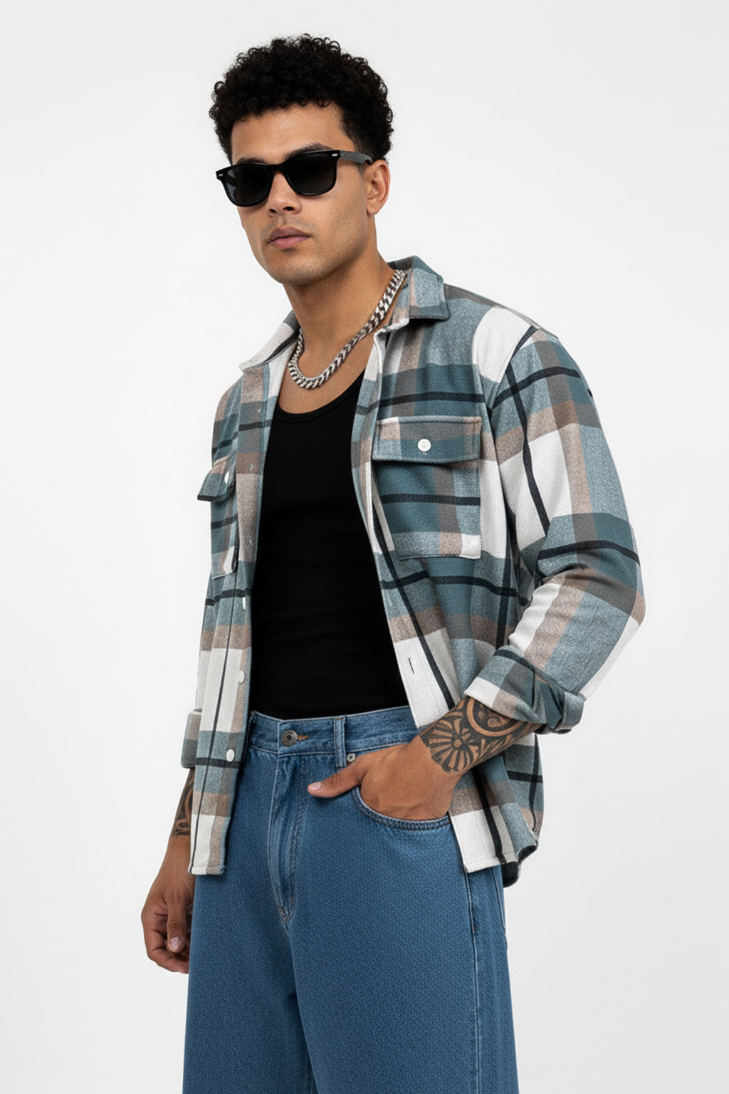MEN’S PLAID SHACKET SHIRT – CASUAL WINTER WEAR