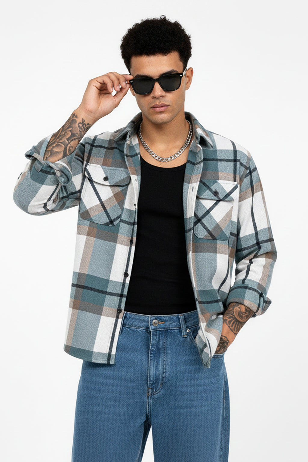 MEN’S PLAID SHACKET SHIRT – CASUAL WINTER WEAR